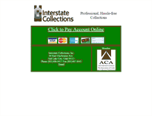 Tablet Screenshot of interstatecollects.com
